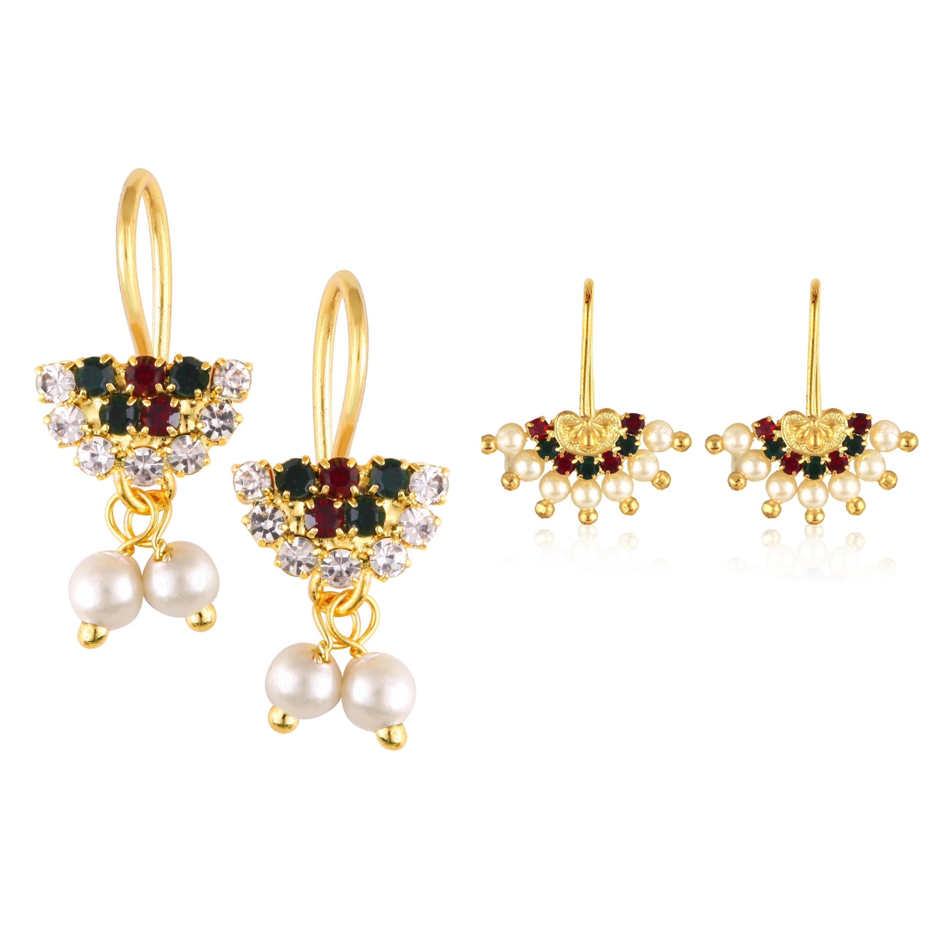     			VIVASTRI Multi Color Drop Earrings ( Pack of 2 )