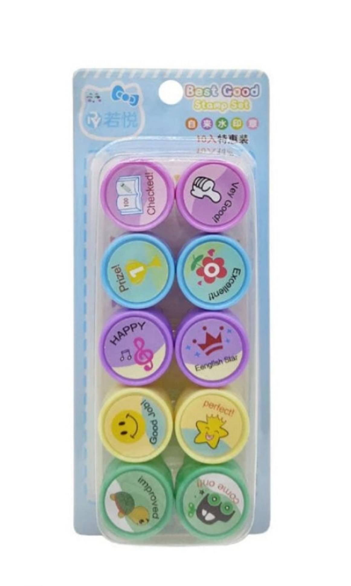     			2327F-FLIPCLIPS10 PC SET-Different Designs Stamps for Kids – Scrapbook Stamper, Educational Toys Art and Craft School Supplies, Coloring & Stamping Set for 3+ Years Kids, Girls & Boys (Pack of 10 Pcs)