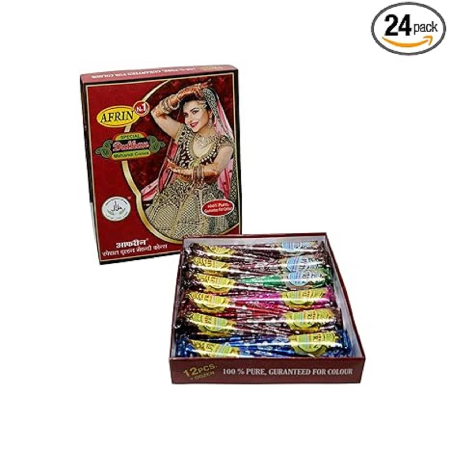 Afrin Special Mehandi Cone Pack of 24 Henna 40 g     			Afrin Special Mehandi Cone Pack of 24 Henna 40 g