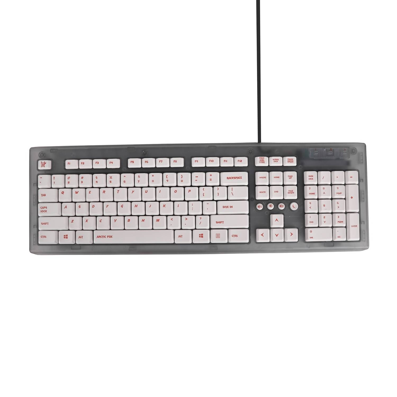     			Arctic Fox Grey USB Wired Desktop Keyboard