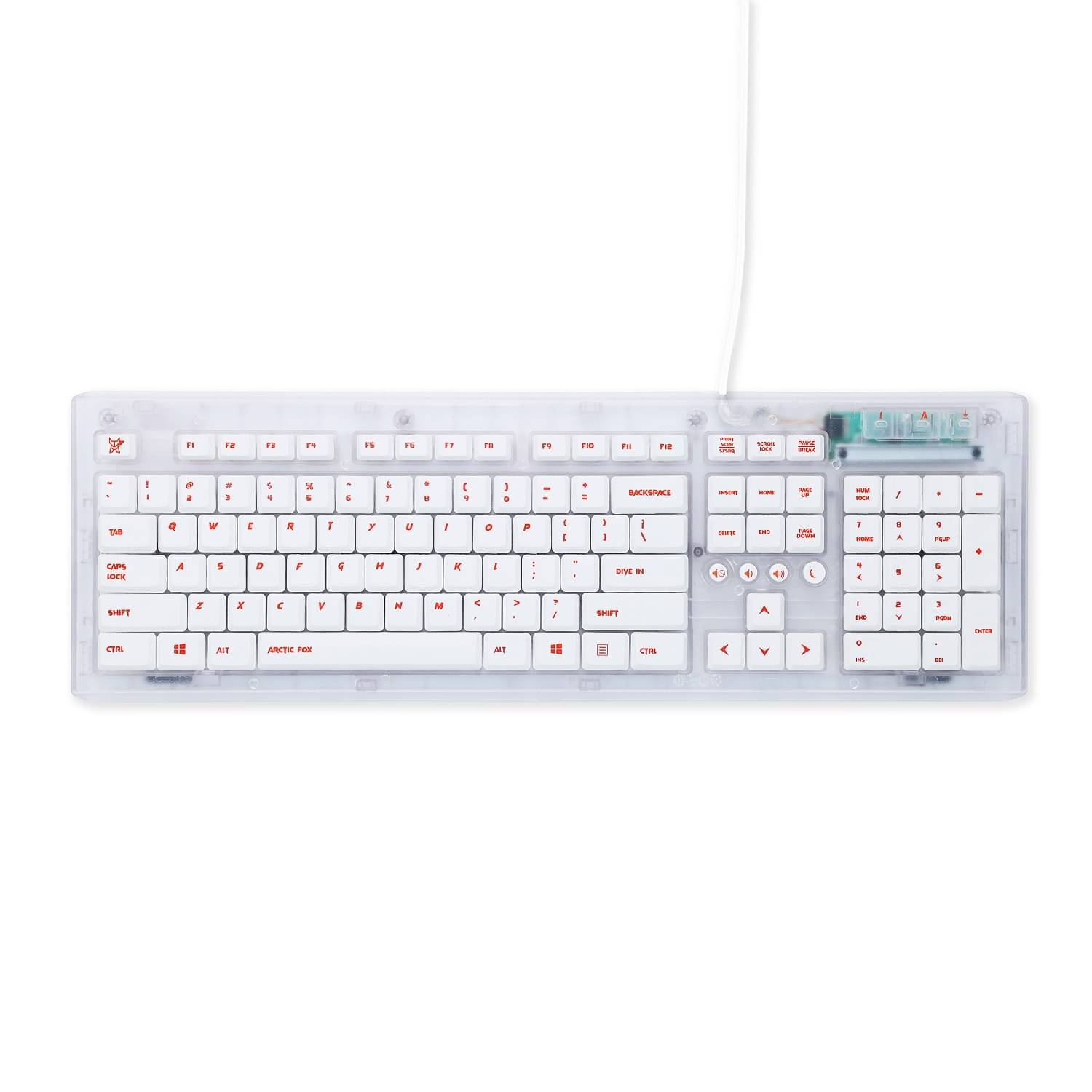     			Arctic Fox White USB Wired Desktop Keyboard