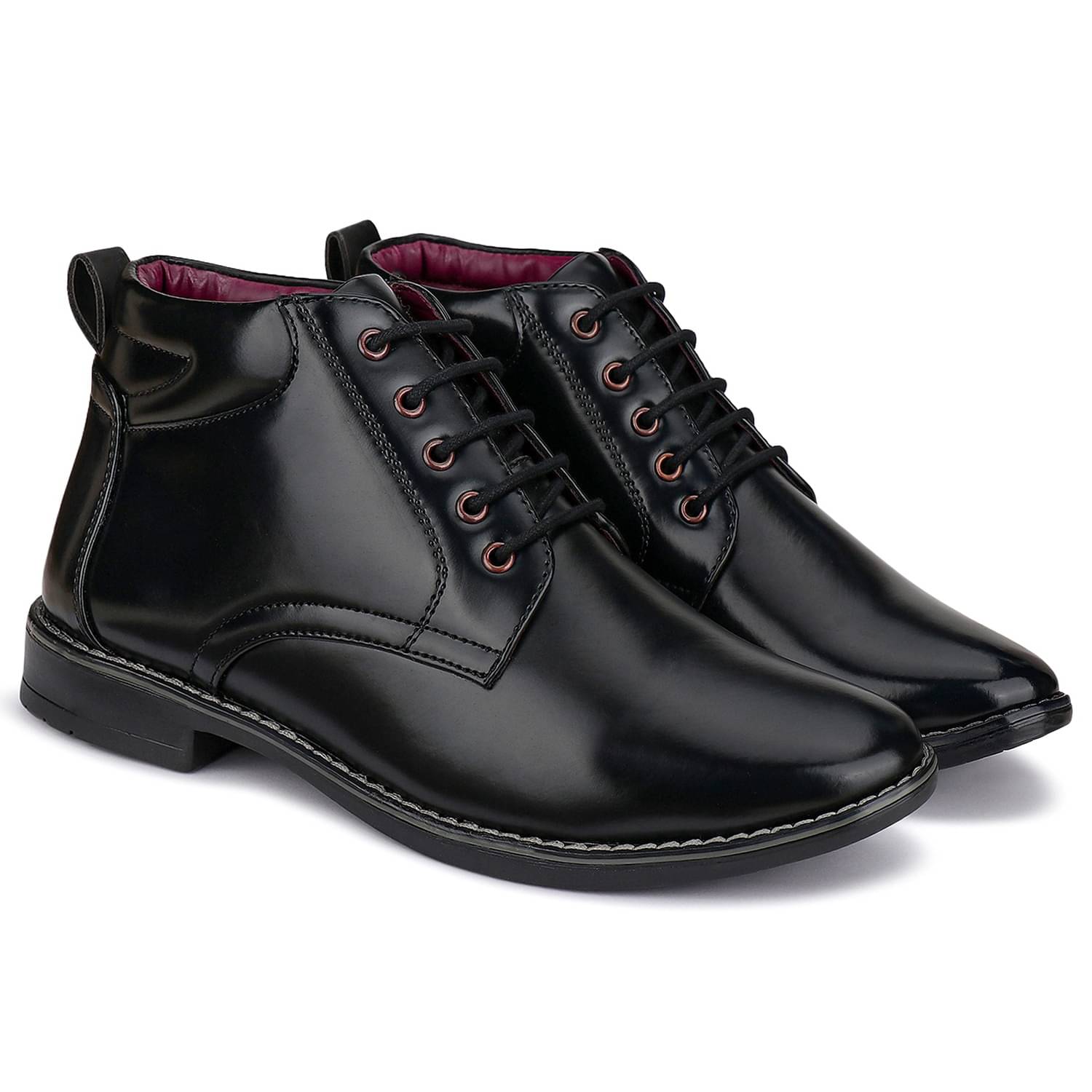     			Bersache Black Men's Formal Boots