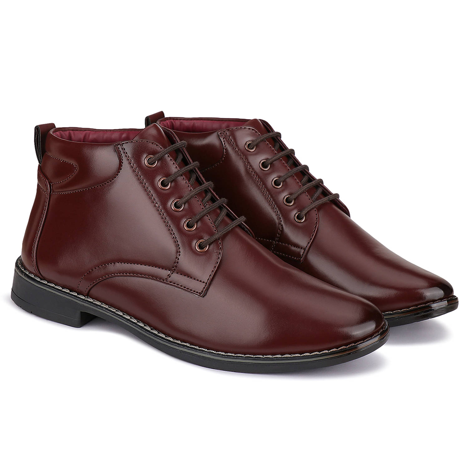     			Bersache Brown Men's Formal Boots