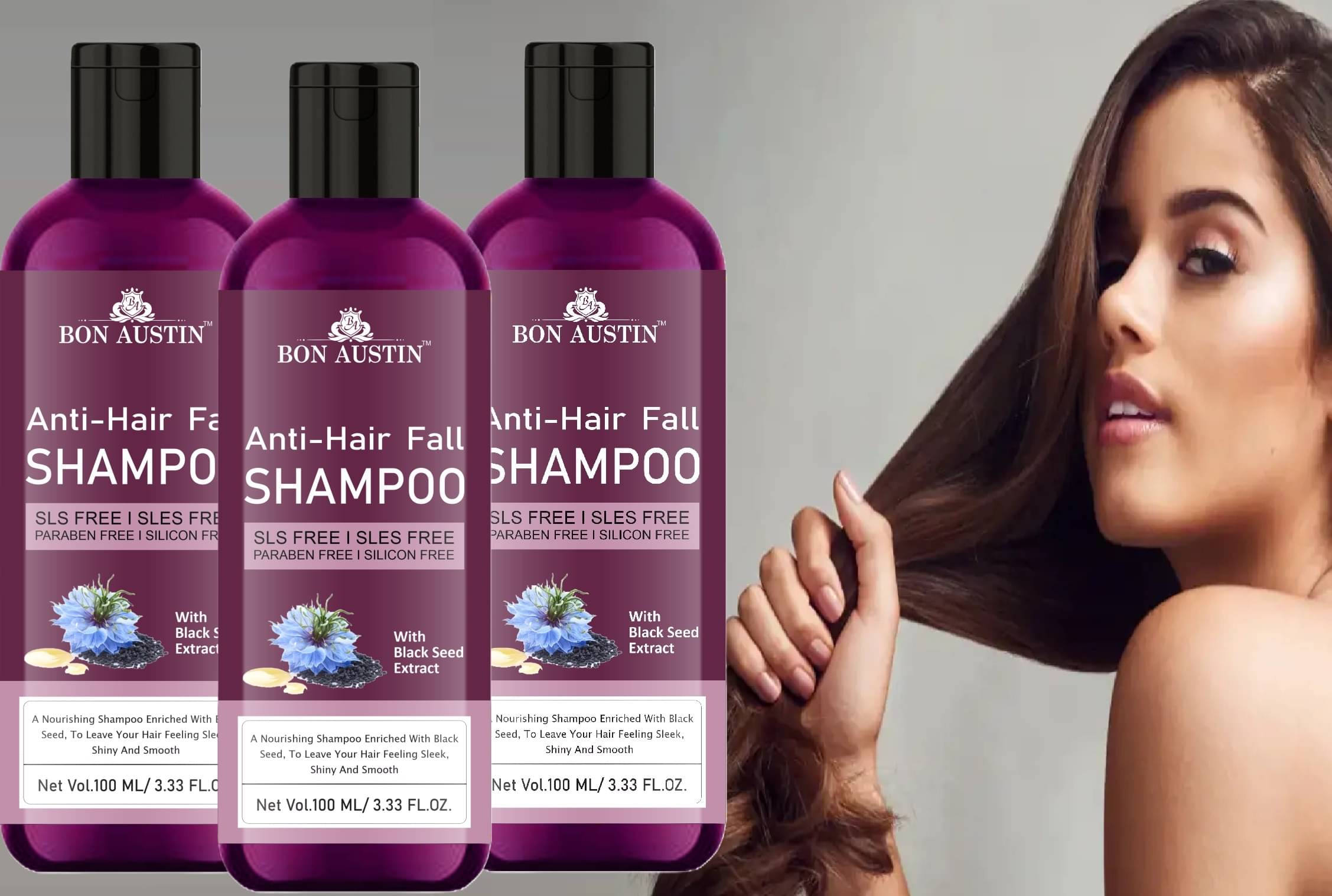     			Bon Austin Antibacterial Shampoo 100 ( Pack of 3 )