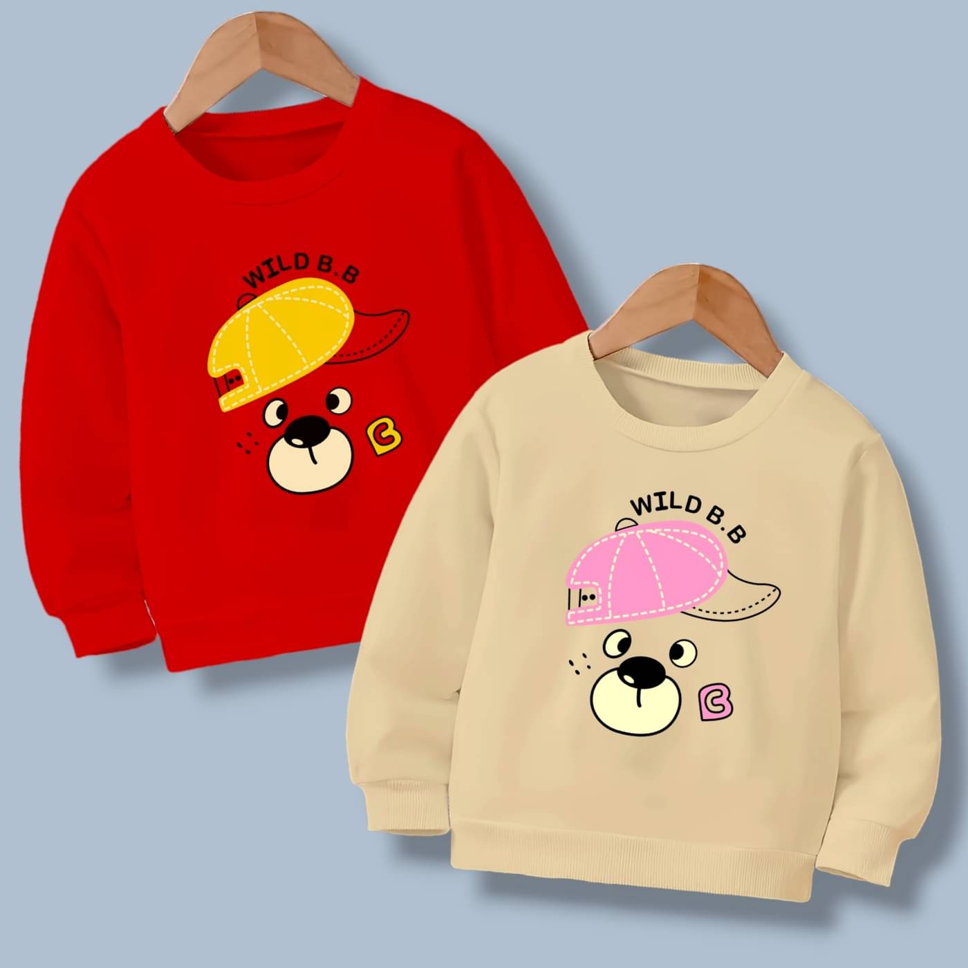    			COTTBRAY Pack of 2 Boys Fleece Sweatshirt ( Multicolor 1 )