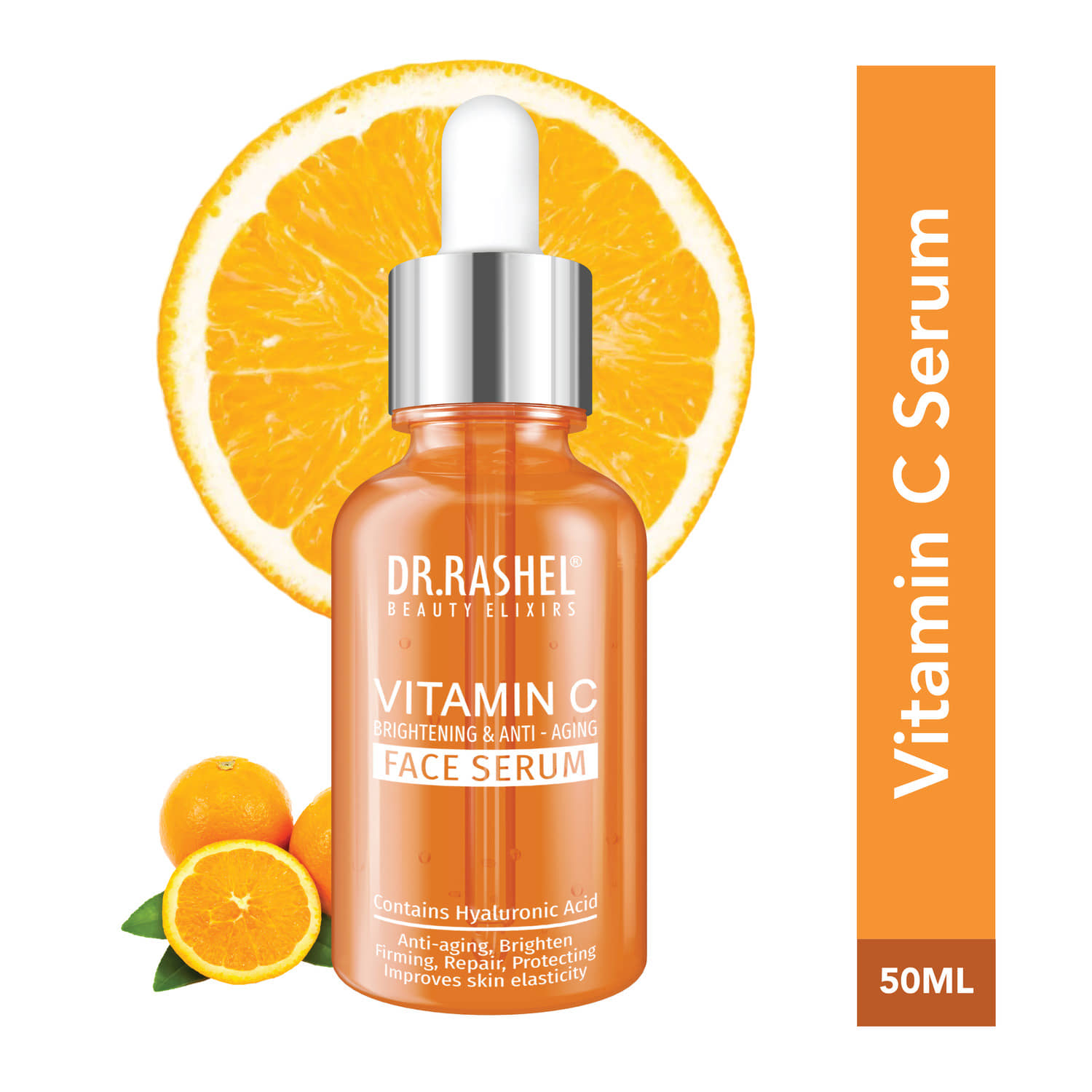 DR.RASHEL Vitamin C Face Serum Hyaluronic Acid Skin Toning For All Skin Type 50 ml ( Pack of 1 )