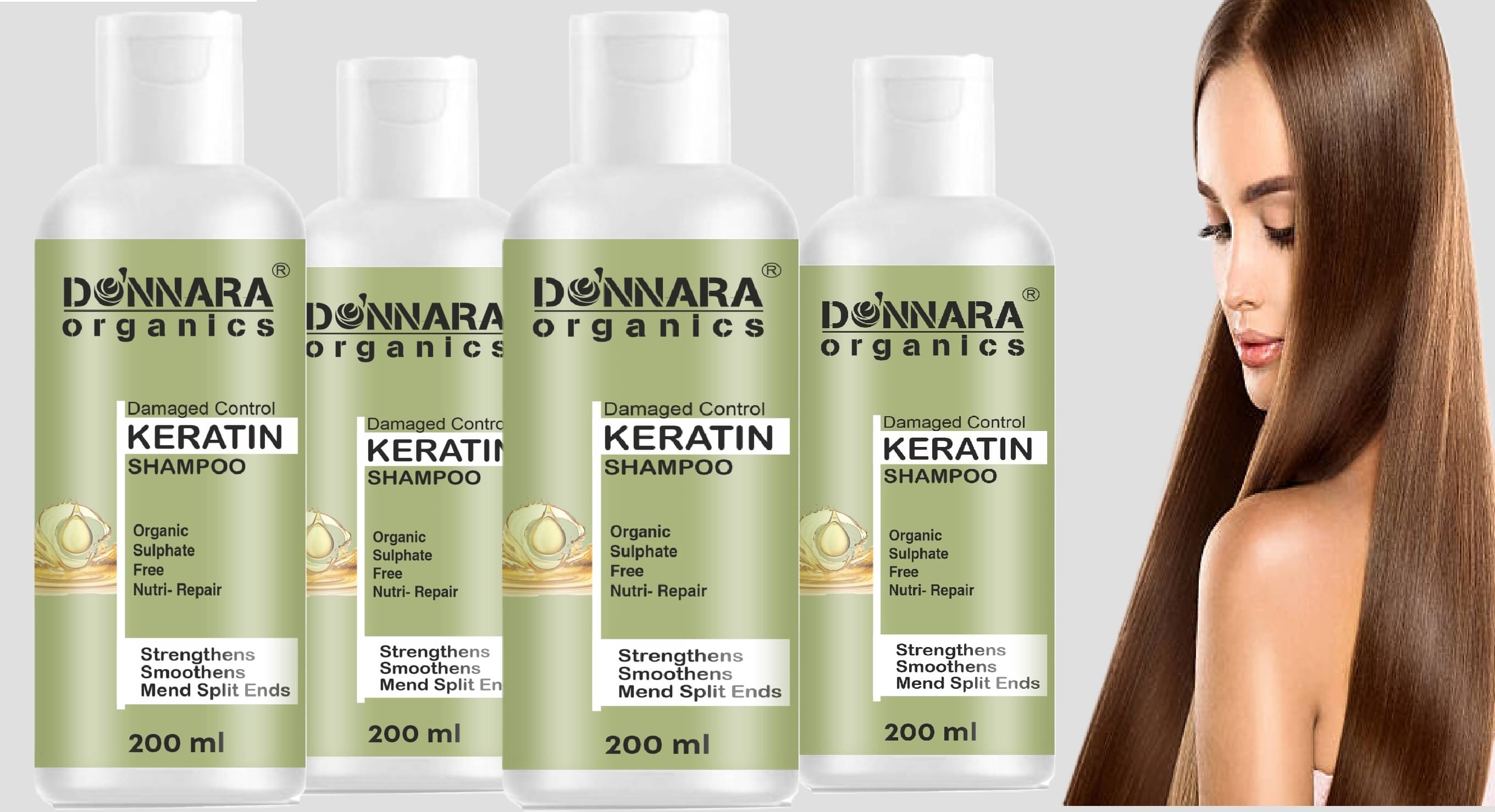     			Donnara Organics Shine Enhancing Shampoo 200 ml ( Pack of 4 )