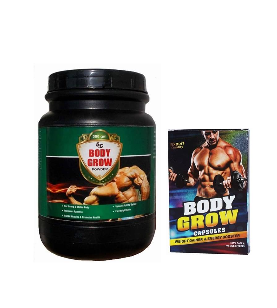     			Dr Chopra Body Grow Weight Gainer Capsule 10no.s & G&G Body Grow Powder 300 gm Chocolate