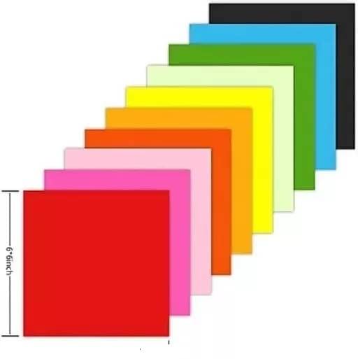     			ECLET Neon Origami Paper 15 cm X 15 cm Pack of 100 Sheets (10 sheet x 10 color) Fluorescent Color Both Side Coloured For Origami, Scrapbooking, Project Work.181