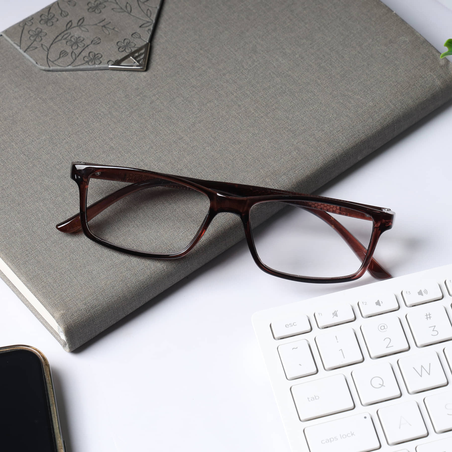 Hexxa Rectangle Full Rim Reading Glasses