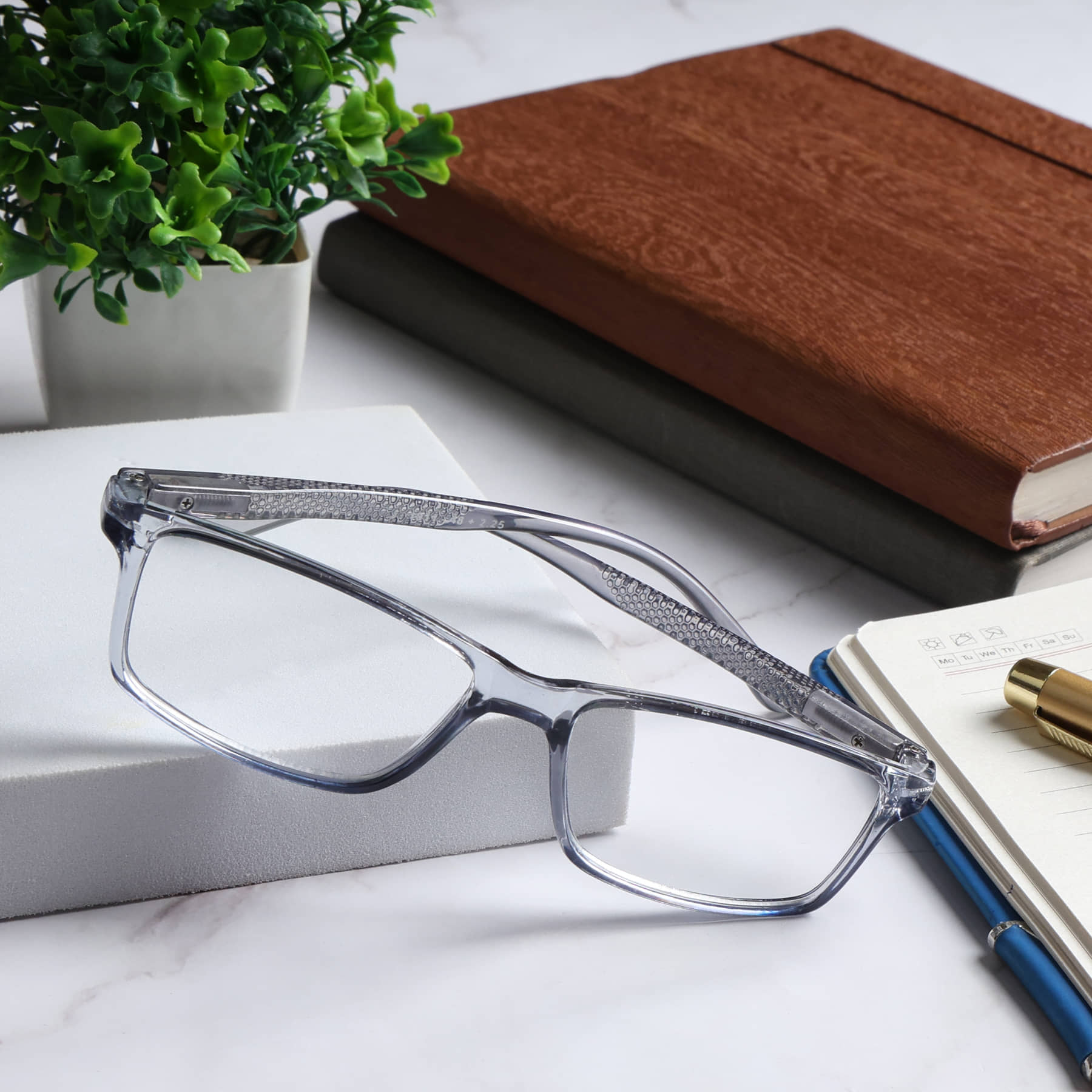 Hexxa Rectangle Full Rim Reading Glasses