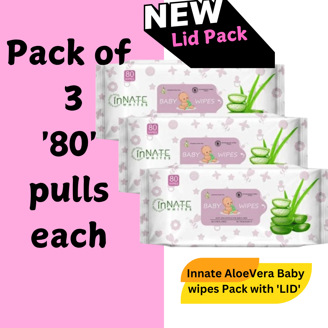     			INNATE WHITES Non Scented Wet wipes For Babies ( Pack of 3 )