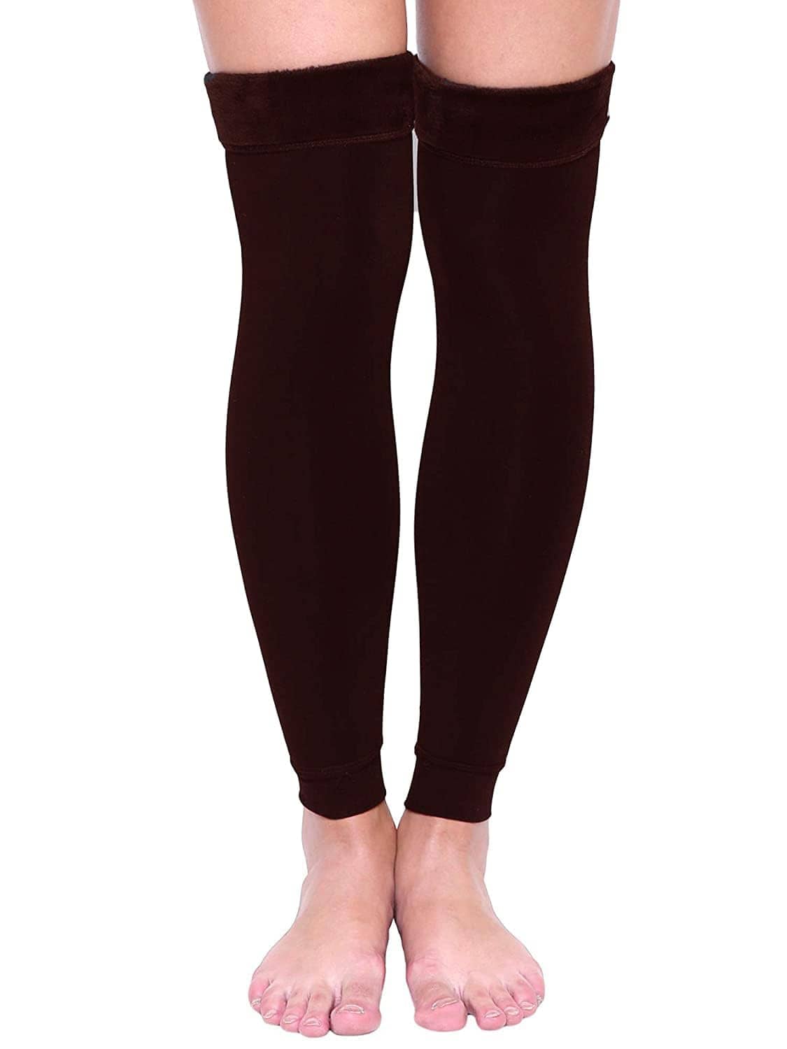 Infispace Pack of 1 Woollen Women's Solid Leg Warmer ( Brown ) - Socks | Buy online on ZillyBuy