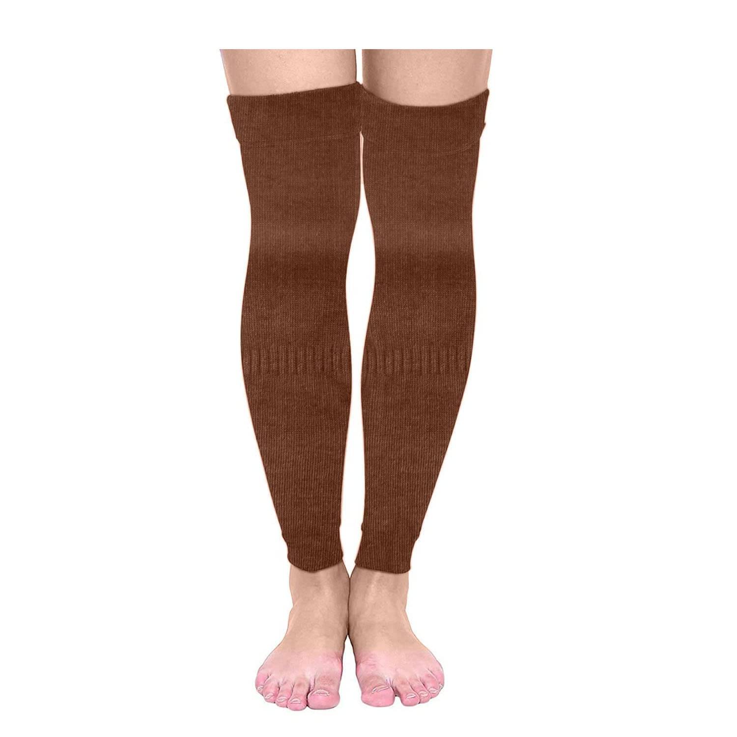 Infispace Pack of 1 Woollen Women's Solid Leg Warmer ( Brown ) Infispace Pack of 1 Woollen Women's Solid Leg Warmer ( Brown )