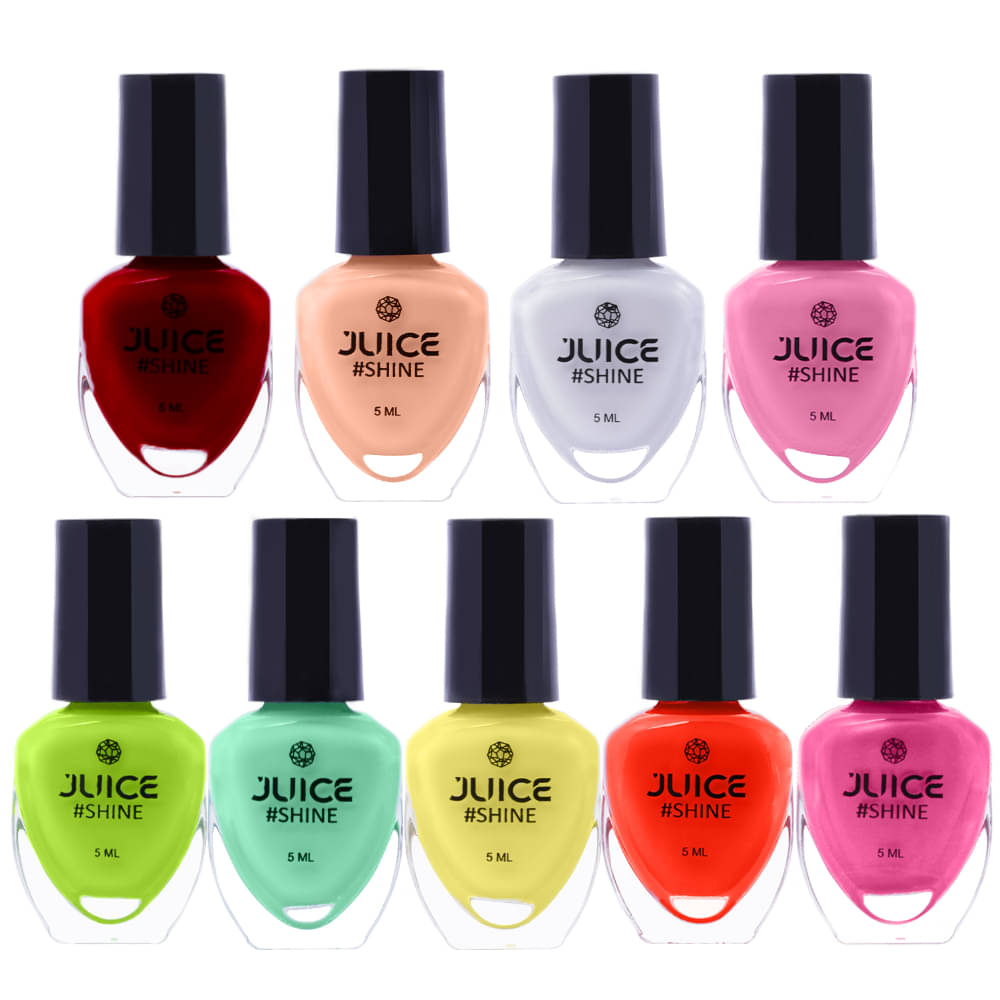    			Juice Red Glossy Nail Polish 45 ( Pack of 9 )