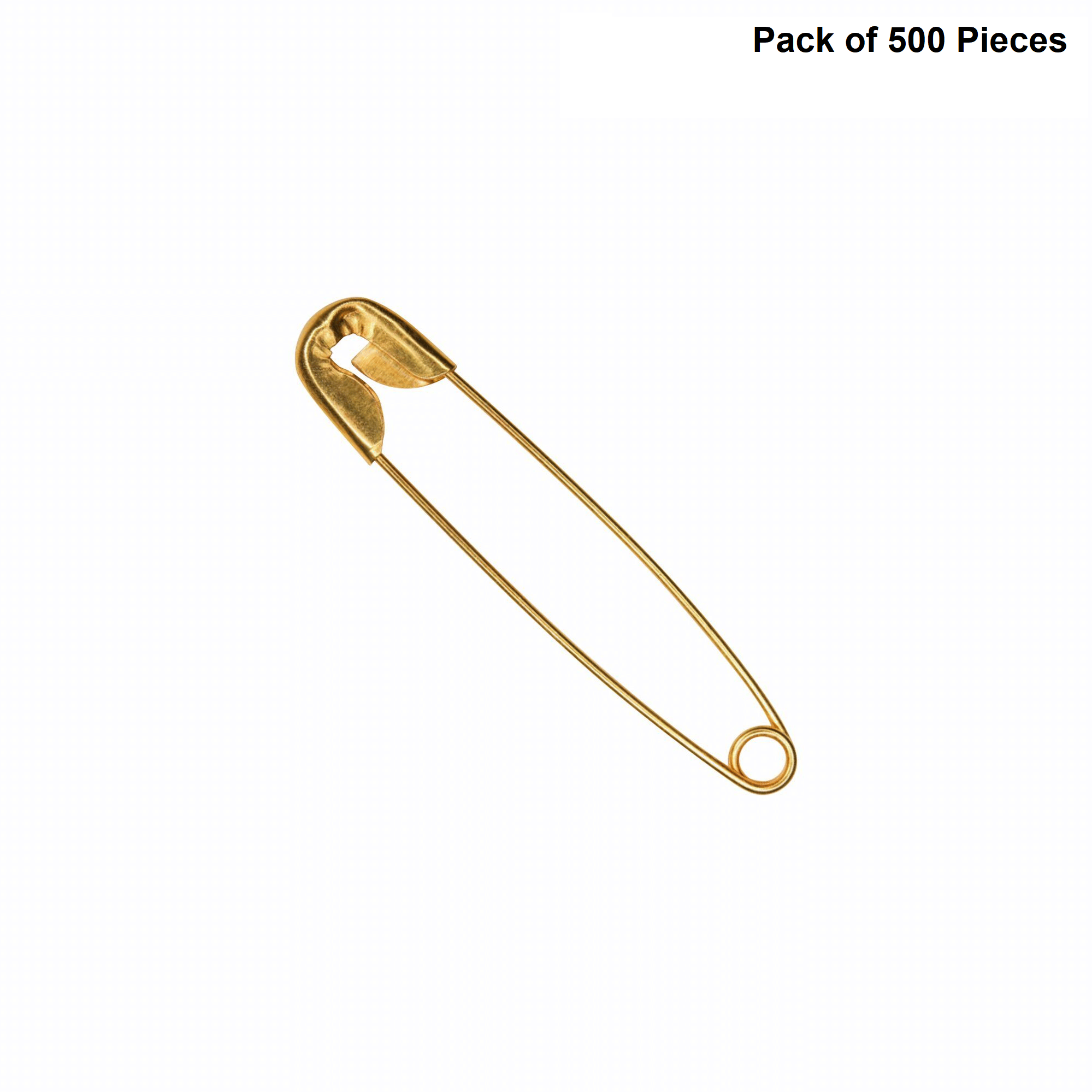     			Jyoti 33234 Safety Pins - Classic, Strong Nickel Plated Steel, Rust Resistant, Heavy Duty Variety Pack, Perfect for Clothes, Crafts, Sewing, Pinning (500 Pins of Size 0 in Golden Finish) - 500 Pieces
