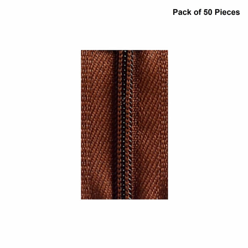     			Jyoti Zipper - CFC Size 3 - Color 9 (50 Zips of 8 Inches) Open-Ended, Ideal for Tailoring, Crafts, Fashion, Dressmaking | Zips Used in Stitching, Sewing, Pants, Bags - Pack of 50 Pieces