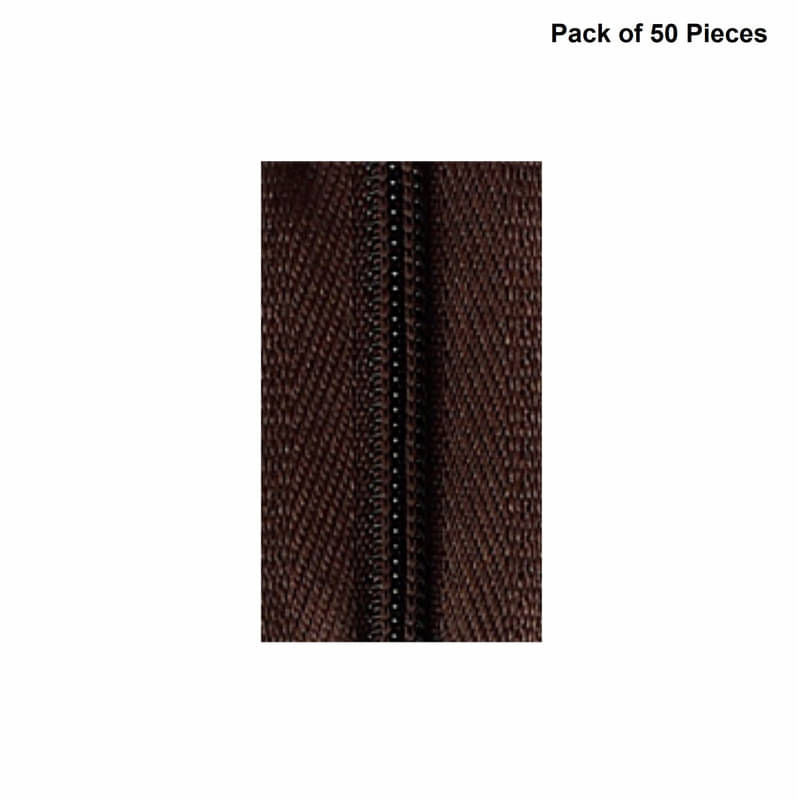     			Jyoti Zipper - CFC Size 3 - Color 10 (50 Zips of 8 Inches) Open-Ended, Ideal for Tailoring, Crafts, Fashion, Dressmaking | Zips Used in Stitching, Sewing, Pants, Bags - Pack of 50 Pieces