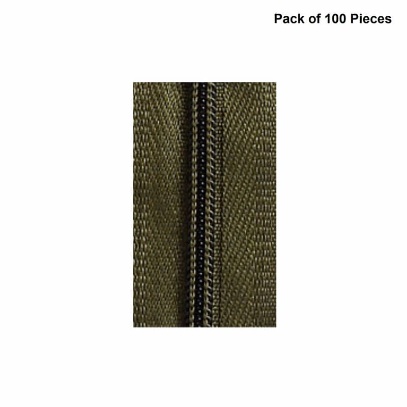     			Jyoti Zipper - CFC Size 3 - Color 18 (100 Zips of 8 Inches) Open-Ended, Ideal for Tailoring, Crafts, Fashion, Dressmaking | Zips Used in Stitching, Sewing, Pants, Bags - Pack of 100 Pieces