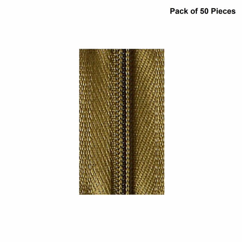     			Jyoti Zipper - CFC Size 3 - Color 17 (50 Zips of 8 Inches) Open-Ended, Ideal for Tailoring, Crafts, Fashion, Dressmaking | Zips Used in Stitching, Sewing, Pants, Bags - Pack of 50 Pieces