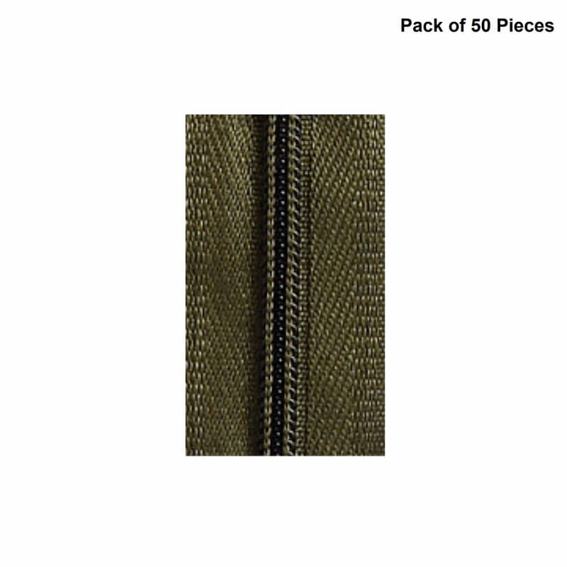     			Jyoti Zipper - CFC Size 3 - Color 18 (50 Zips of 8 Inches) Open-Ended, Ideal for Tailoring, Crafts, Fashion, Dressmaking | Zips Used in Stitching, Sewing, Pants, Bags - Pack of 50 Pieces