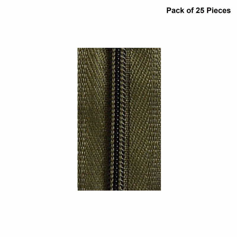     			Jyoti Zipper - CFC Size 3 - Color 18 (25 Zips of 8 Inches) Open-Ended, Ideal for Tailoring, Crafts, Fashion, Dressmaking | Zips Used in Stitching, Sewing, Pants, Bags - Pack of 25 Pieces