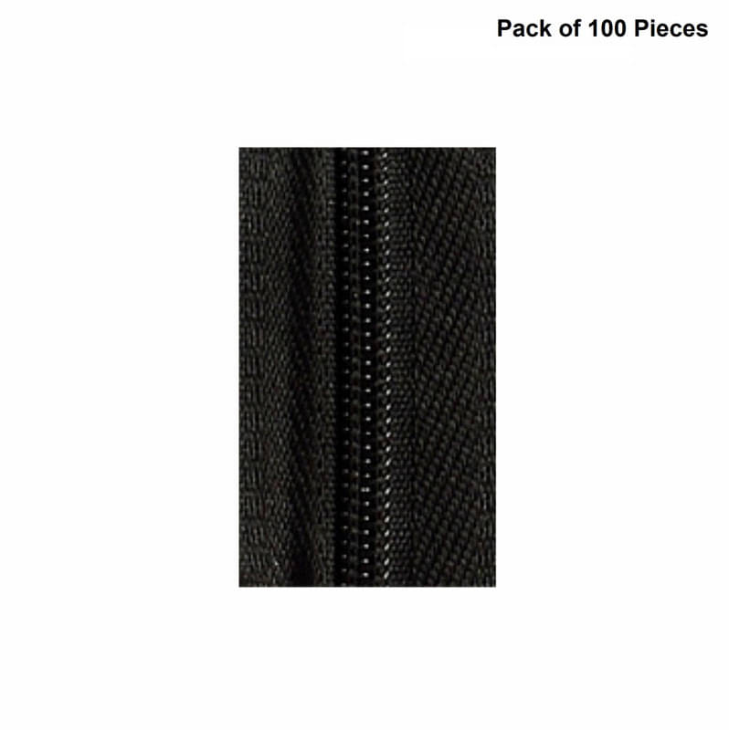     			Jyoti Zipper - CFC Size 3 - Color 1 (100 Zips of 8 Inches) Open-Ended, Ideal for Tailoring, Crafts, Fashion, Dressmaking | Zips Used in Stitching, Sewing, Pants, and Bags - Pack of 100 Pieces