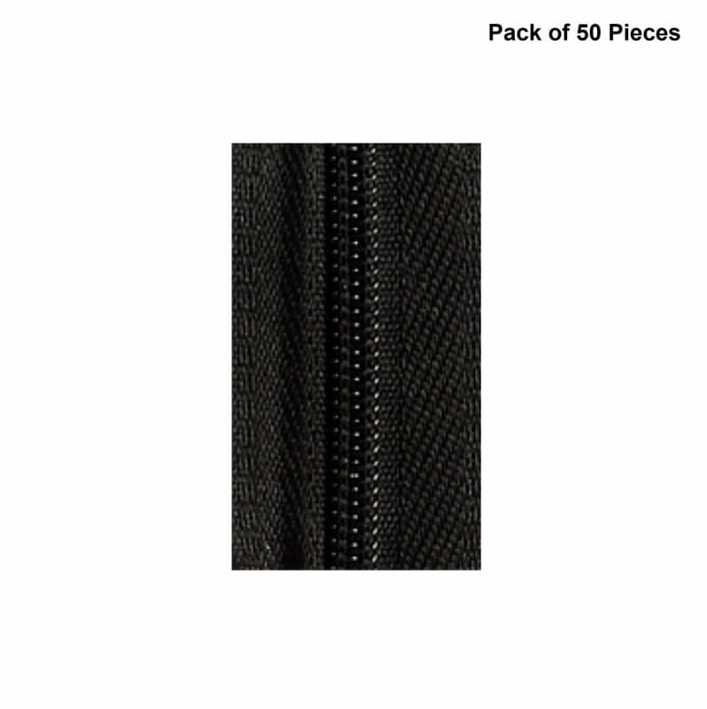     			Jyoti Zipper - CFC Size 3 - Color 1 (50 Zips of 8 Inches) Open-Ended, Ideal for Tailoring, Crafts, Fashion, Dressmaking | Zips Used in Stitching, Sewing, Pants, Bags - Pack of 50 Pieces