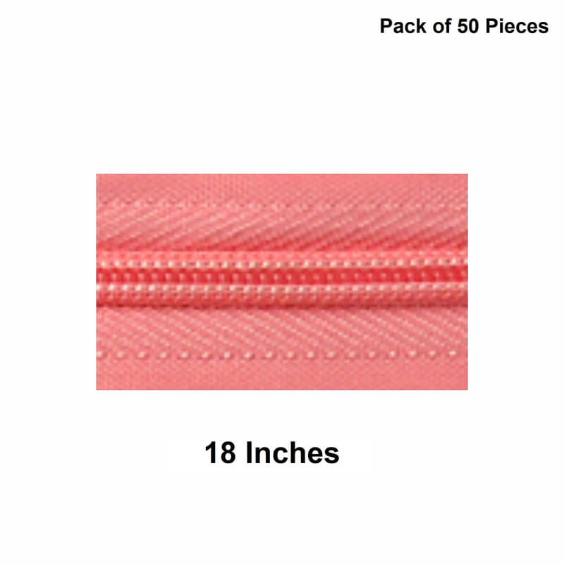     			Jyoti Zipper - Concealed Size 3 - Color 24 (50 Zips of 18 Inches) Open-Ended, Ideal for Tailoring, Crafts, Fashion, Dressmaking | Zips Used in Stitching, Sewing, Pants, Bags - Pack of 50 Pieces