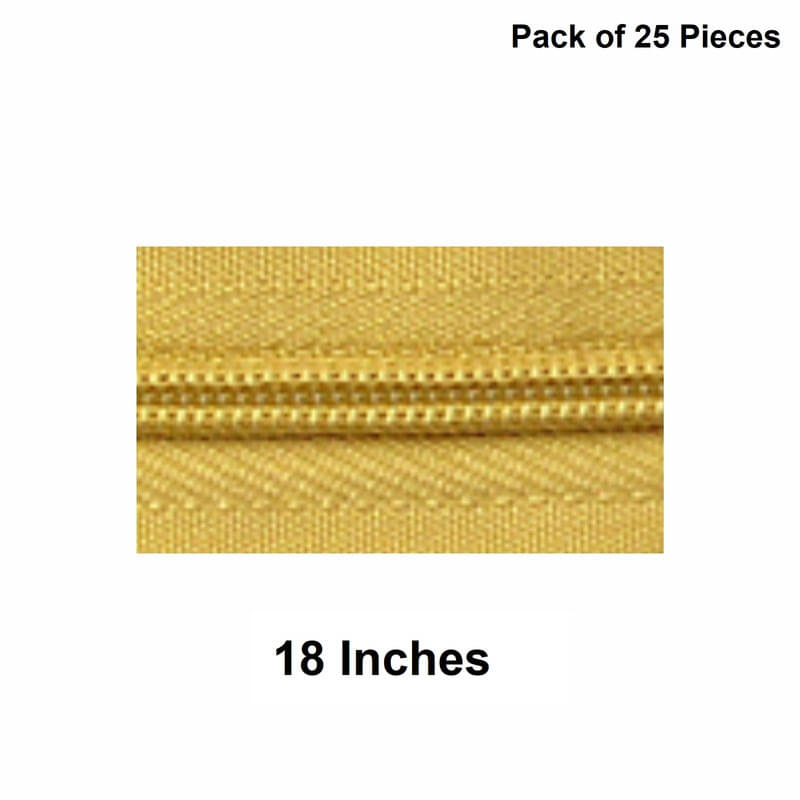     			Jyoti Zipper - Concealed Size 3 - Color 9 (25 Zips of 18 Inches) Open-Ended, Ideal for Tailoring, Crafts, Fashion, Dressmaking | Zips Used in Stitching, Sewing, Pants, Bags - Pack of 25 Pieces