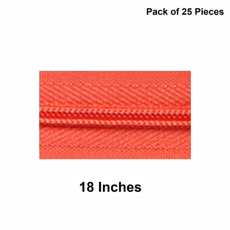     			Jyoti Zipper - Concealed Size 3 - Color 25 (25 Zips of 18 Inches) Open-Ended, Ideal for Tailoring, Crafts, Fashion, Dressmaking | Zips Used in Stitching, Sewing, Pants, Bags - Pack of 25 Pieces