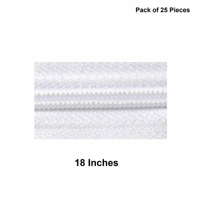     			Jyoti Zipper - Concealed Size 3 - Color 2 (25 Zips of 18 Inches) Open-Ended, Ideal for Tailoring, Crafts, Fashion, Dressmaking | Zips Used in Stitching, Sewing, Pants, Bags - Pack of 25 Pieces
