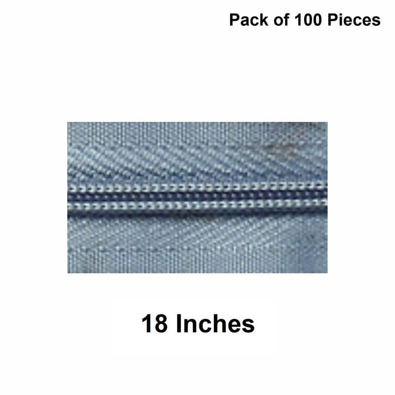     			Jyoti Zipper - Concealed Size 3 - Color 12 (100 Zips of 18 Inches) Open-Ended, Ideal for Tailoring, Crafts, Fashion, Dressmaking | Zips Used in Stitching, Sewing, Pants, Bags - Pack of 100 Pieces