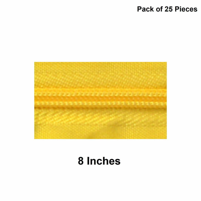     			Jyoti Zipper - Concealed Size 3 - Color 21 (25 Zips of 8 Inches) Open-Ended, Ideal for Tailoring, Crafts, Fashion, Dressmaking | Zips Used in Stitching, Sewing, Pants, Bags - Pack of 25 Pieces