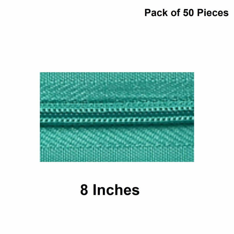     			Jyoti Zipper - Concealed Size 3 - Color 17 (50 Zips of 8 Inches) Open-Ended, Ideal for Tailoring, Crafts, Fashion, Dressmaking | Zips Used in Stitching, Sewing, Pants, Bags - Pack of 50 Pieces