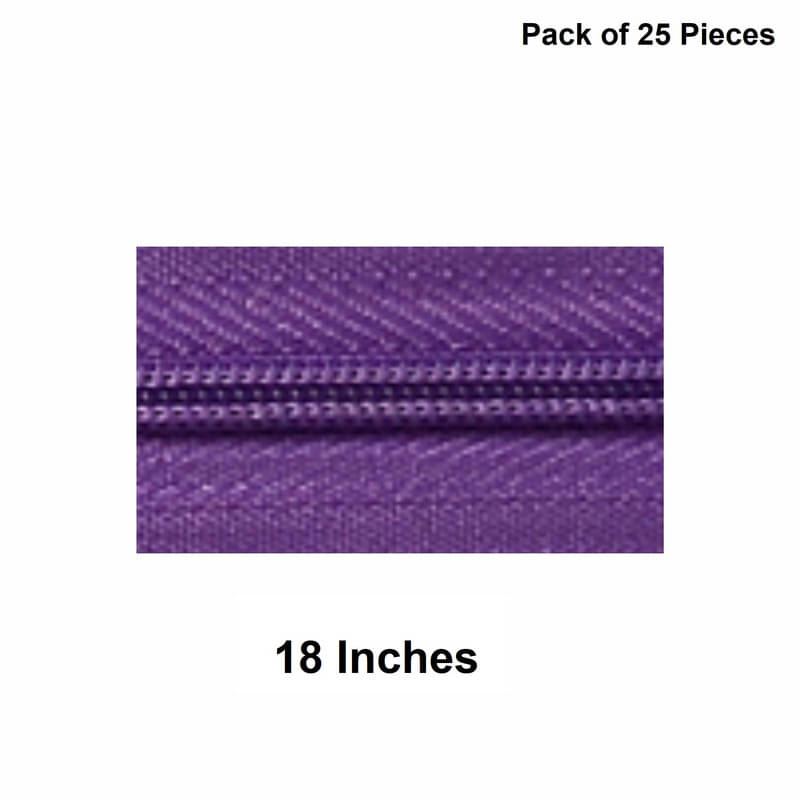     			Jyoti Zipper - Concealed Size 3 - Color 35 (25 Zips of 18 Inches) Open-Ended, Ideal for Tailoring, Crafts, Fashion, Dressmaking | Zips Used in Stitching, Sewing, Pants, Bags - Pack of 25 Pieces