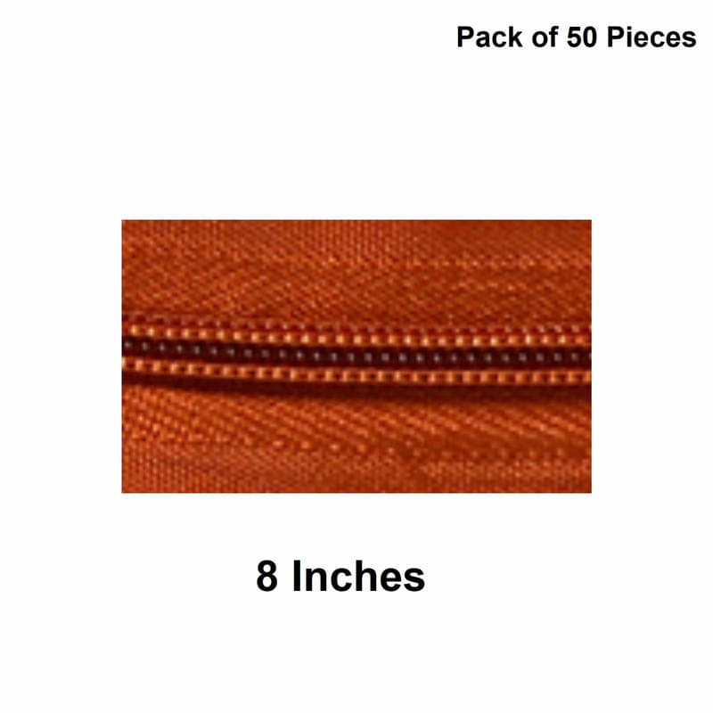     			Jyoti Zipper - Concealed Size 3 - Color 40 (50 Zips of 8 Inches) Open-Ended, Ideal for Tailoring, Crafts, Fashion, Dressmaking | Zips Used in Stitching, Sewing, Pants, Bags - Pack of 50 Pieces