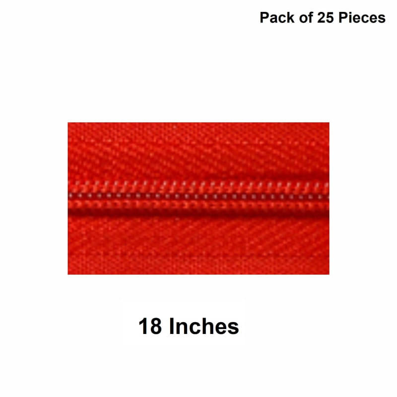     			Jyoti Zipper - Concealed Size 3 - Color 29 (25 Zips of 18 Inches) Open-Ended, Ideal for Tailoring, Crafts, Fashion, Dressmaking | Zips Used in Stitching, Sewing, Pants, Bags - Pack of 25 Pieces