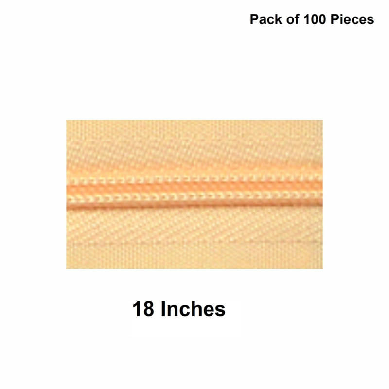     			Jyoti Zipper - Concealed Size 3 - Color 5 (100 Zips of 18 Inches) Open-Ended, Ideal for Tailoring, Crafts, Fashion, Dressmaking | Zips Used in Stitching, Sewing, Pants, Bags - Pack of 100 Pieces