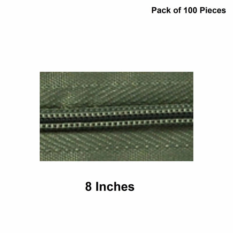     			Jyoti Zipper - Concealed Size 3 - Color 42 (100 Zips of 8 Inches) Open-Ended, Ideal for Tailoring, Crafts, Fashion, Dressmaking | Zips Used in Stitching, Sewing, Pants, Bags - Pack of 100 Pieces