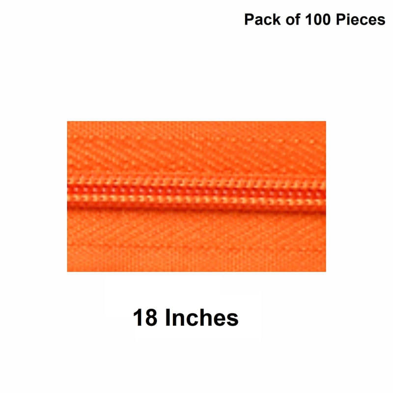     			Jyoti Zipper - Concealed Size 3 - Color 28 (100 Zips of 18 Inches) Open-Ended, Ideal for Tailoring, Crafts, Fashion, Dressmaking | Zips Used in Stitching, Sewing, Pants, Bags - Pack of 100 Pieces