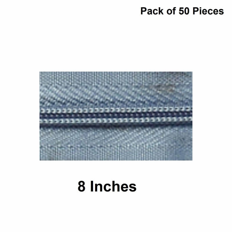     			Jyoti Zipper - Concealed Size 3 - Color 12 (50 Zips of 8 Inches) Open-Ended, Ideal for Tailoring, Crafts, Fashion, Dressmaking | Zips Used in Stitching, Sewing, Pants, Bags - Pack of 50 Pieces