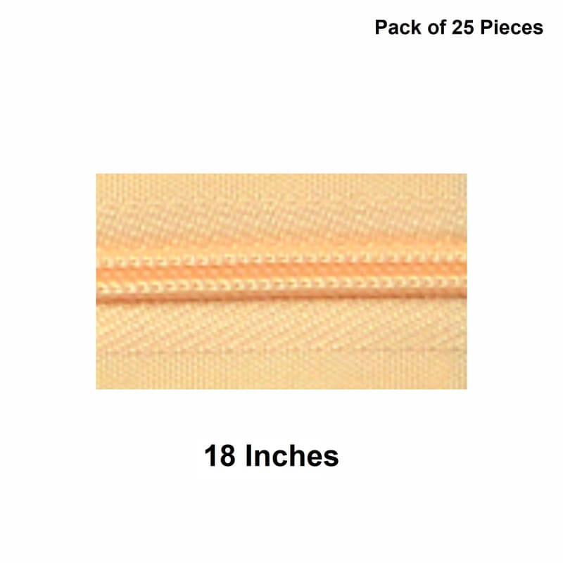     			Jyoti Zipper - Concealed Size 3 - Color 5 (25 Zips of 18 Inches) Open-Ended, Ideal for Tailoring, Crafts, Fashion, Dressmaking | Zips Used in Stitching, Sewing, Pants, Bags - Pack of 25 Pieces