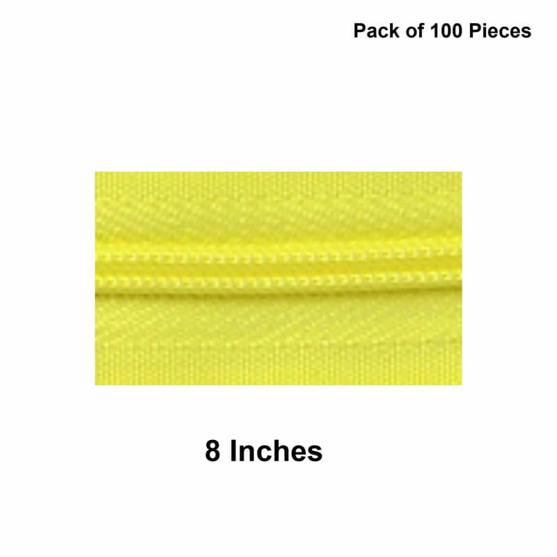     			Jyoti Zipper - Concealed Size 3 - Color 20 (100 Zips of 8 Inches) Open-Ended, Ideal for Tailoring, Crafts, Fashion, Dressmaking | Zips Used in Stitching, Sewing, Pants, Bags - Pack of 100 Pieces