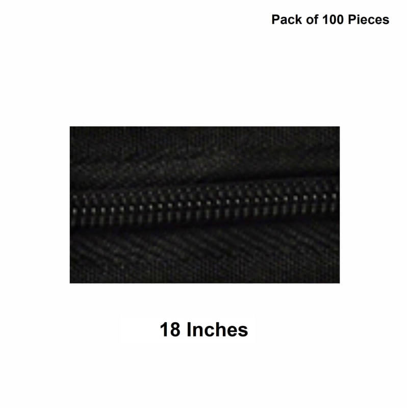     			Jyoti Zipper - Concealed Size 3 - Color 1 (100 Zips of 18 Inches) Open-Ended, Ideal for Tailoring, Crafts, Fashion, Dressmaking | Zips Used in Stitching, Sewing, Pants, Bags - Pack of 100 Pieces
