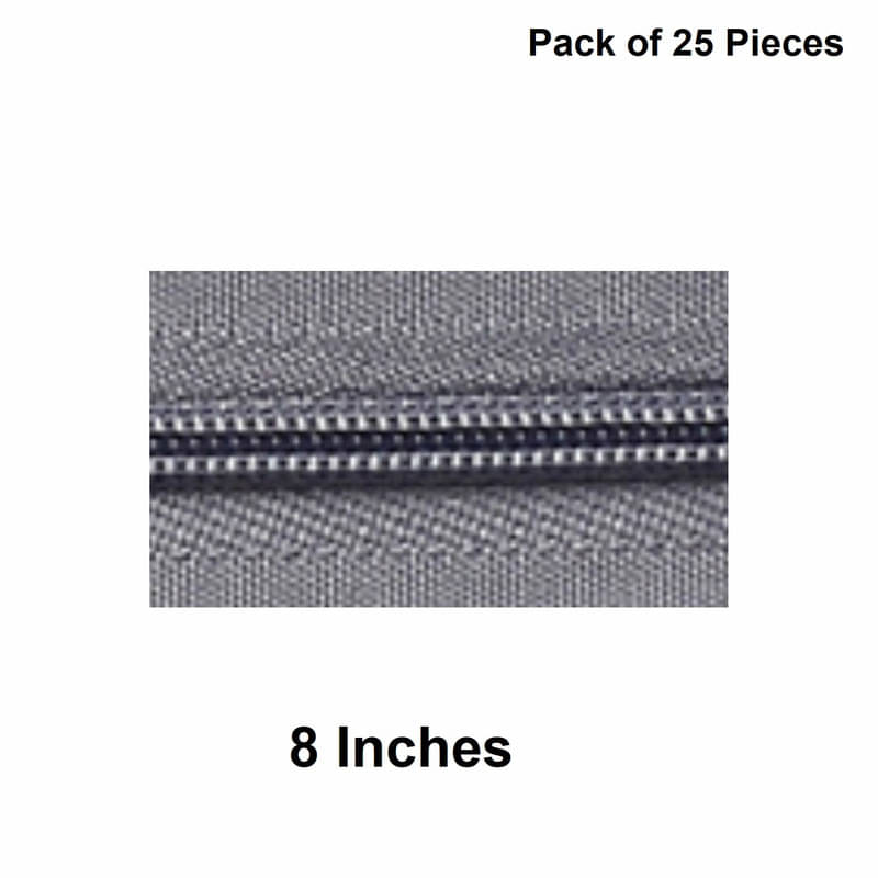     			Jyoti Zipper - Concealed Size 3 - Color 11 (25 Zips of 8 Inches) Open-Ended, Ideal for Tailoring, Crafts, Fashion, Dressmaking | Zips Used in Stitching, Sewing, Pants, Bags - Pack of 25 Pieces