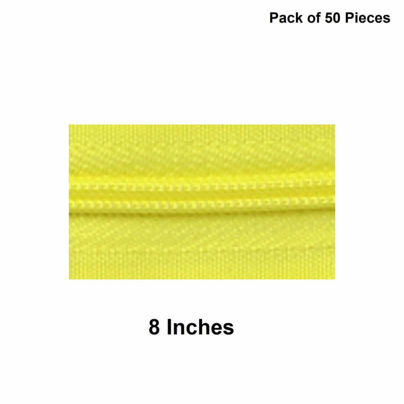     			Jyoti Zipper - Concealed Size 3 - Color 20 (50 Zips of 8 Inches) Open-Ended, Ideal for Tailoring, Crafts, Fashion, Dressmaking | Zips Used in Stitching, Sewing, Pants, Bags - Pack of 50 Pieces