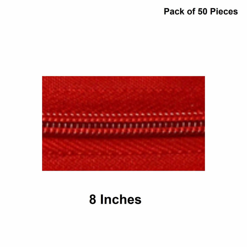     			Jyoti Zipper - Concealed Size 3 - Color 30 (50 Zips of 8 Inches) Open-Ended, Ideal for Tailoring, Crafts, Fashion, Dressmaking | Zips Used in Stitching, Sewing, Pants, Bags - Pack of 50 Pieces