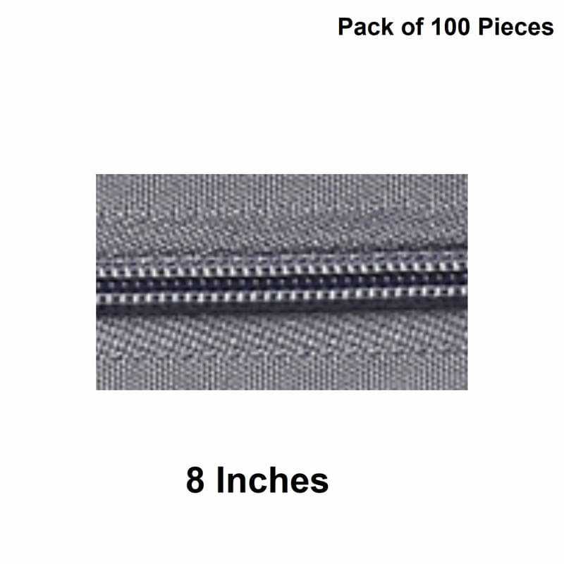     			Jyoti Zipper - Concealed Size 3 - Color 11 (100 Zips of 8 Inches) Open-Ended, Ideal for Tailoring, Crafts, Fashion, Dressmaking | Zips Used in Stitching, Sewing, Pants, Bags - Pack of 100 Pieces