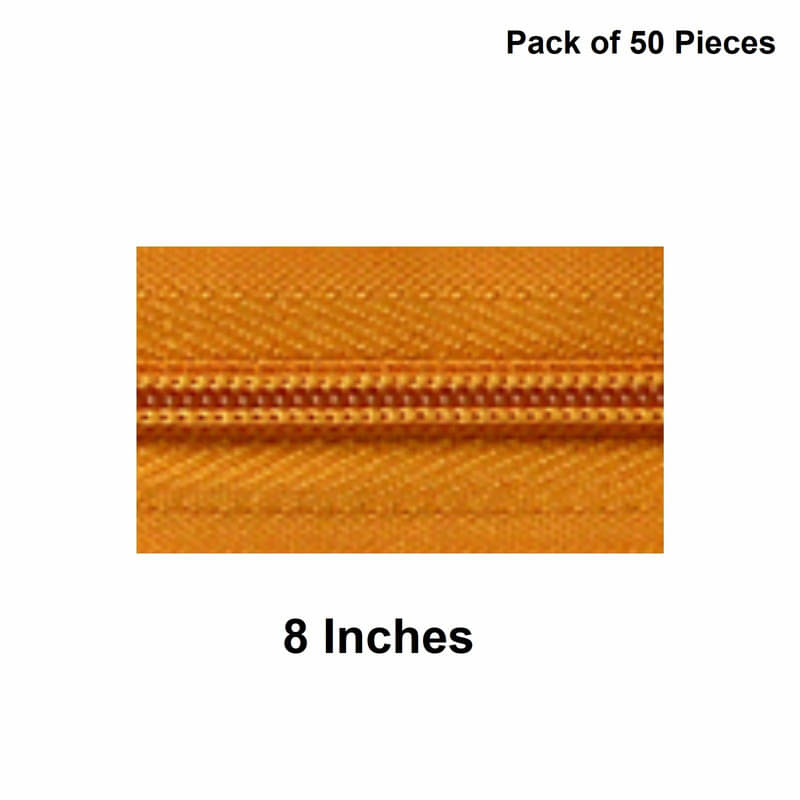     			Jyoti Zipper - Concealed Size 3 - Color 27 (50 Zips of 8 Inches) Open-Ended, Ideal for Tailoring, Crafts, Fashion, Dressmaking | Zips Used in Stitching, Sewing, Pants, Bags - Pack of 50 Pieces
